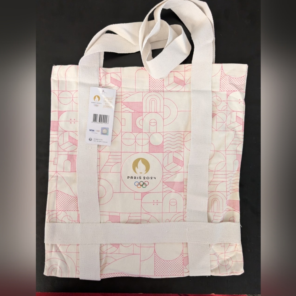 Paris 2024 Olympics Official Hospitality Canvas Bag Reusable Tote Collectible